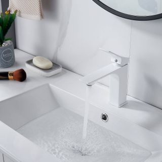 Смеситель для раковины Shevanik S6101C белый